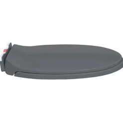 vidaXL toiletsæde med soft close og quick release-funktion oval grå