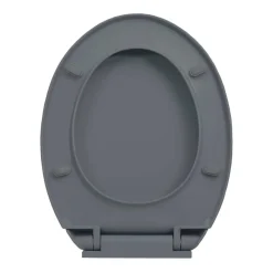 vidaXL toiletsæde med soft close og quick release-funktion oval grå