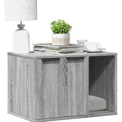 vidaXL toiletskjuler kattebakke 60x40x40 cm konstrueret træ grå sonoma