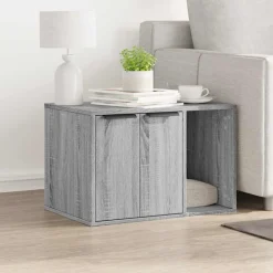 vidaXL toiletskjuler kattebakke 60x40x40 cm konstrueret træ grå sonoma
