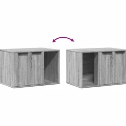 vidaXL toiletskjuler kattebakke 60x40x40 cm konstrueret træ grå sonoma
