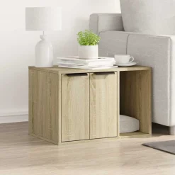 vidaXL toiletskjuler kattebakke 60x40x40 cm konstrueret træ sonoma-eg