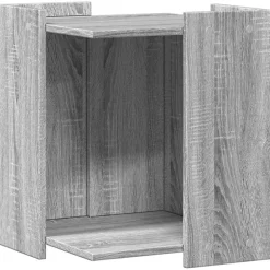 vidaXL toiletskjuler kattebakke 42x42x51 cm konstrueret træ grå sonoma