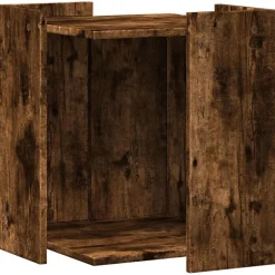 vidaXL toiletskjuler kattebakke 42x42x51 cm konstrueret træ røget eg