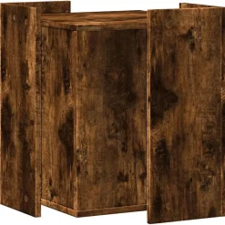 vidaXL toiletskjuler kattebakke 42x42x51 cm konstrueret træ røget eg
