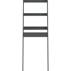 vidaXL toiletstativ 63,5x32x179 cm massivt fyrretræ grå