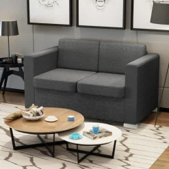 vidaXL topersoners sofa i stof mørkegrå