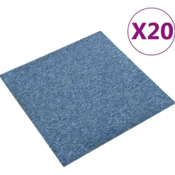 vidaXL Tæppe 20 pcs Blå 50 x 50 cm 100% Polypropylen