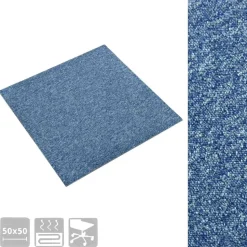 vidaXL Tæppe 20 pcs Blå 50 x 50 cm 100% Polypropylen