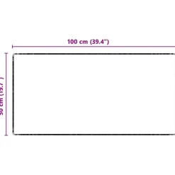 vidaXL Tæppe Runner Grå 50 x 100 cm 100% Polypropylen Tuft