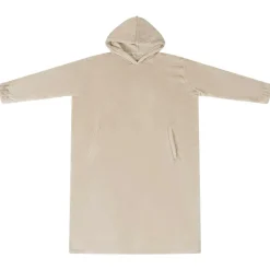 vidaXL Tæppe-hoodie Beige s Flannel