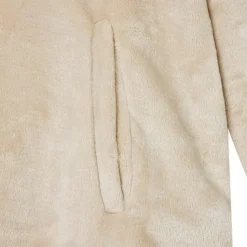 vidaXL Tæppe-hoodie Beige s Flannel