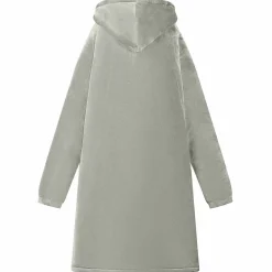 vidaXL Tæppe-hoodie Grå M Fleece og Flannel