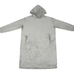 vidaXL Tæppe-hoodie Grå s Flannel
