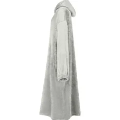 vidaXL Tæppe-hoodie Grå s Flannel