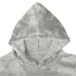 vidaXL Tæppe-hoodie Grå s Flannel