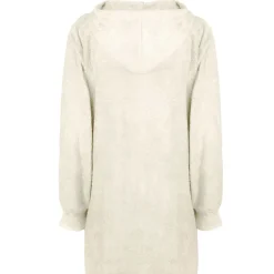 vidaXL Tæppe-hoodie KINN Creme L Bomuld
