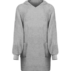 vidaXL Tæppe-hoodie KINN Grå L Bomuld