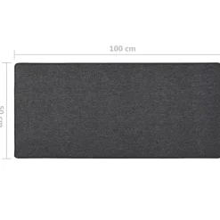 vidaXL tæppeløber 50x100 cm antracitgrå