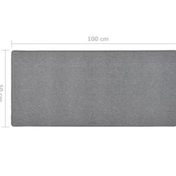 vidaXL tæppeløber 50x100 cm mørkegrå
