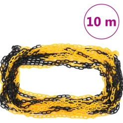 vidaXL trafikpælesæt med plastikkæde 10 m