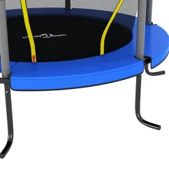 vidaXL trampolinsæt med sikkerhedsnet 140x160 cm rund blå