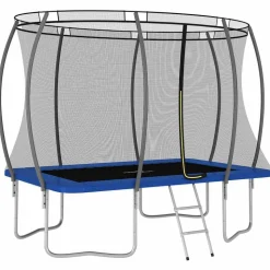 vidaXL trampolinsæt 274x183x76 cm 150 kg rektangulær