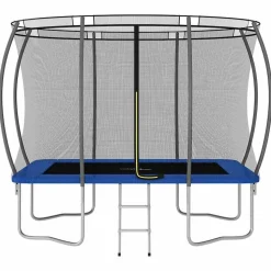 vidaXL trampolinsæt 274x183x76 cm 150 kg rektangulær