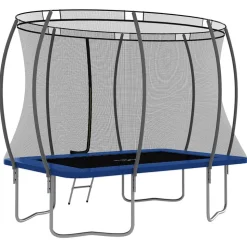 vidaXL trampolinsæt 274x183x76 cm 150 kg rektangulær