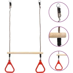 vidaXL trapezgynge med ringe
