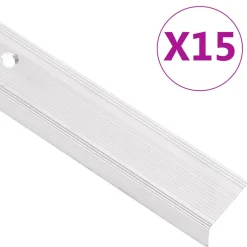 vidaXL trappelister 15 stk. L-facon 90 cm aluminium sølvfarvet