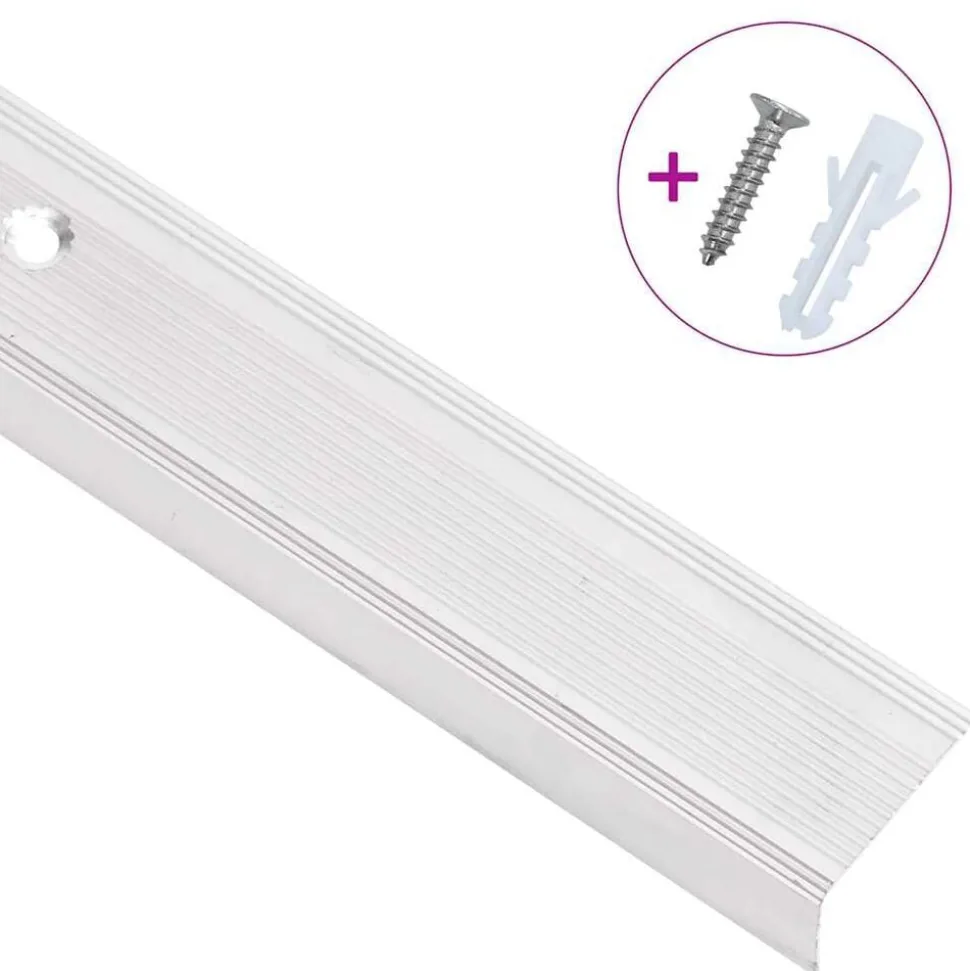 vidaXL trappelister 15 stk. L-facon 90 cm aluminium sølvfarvet