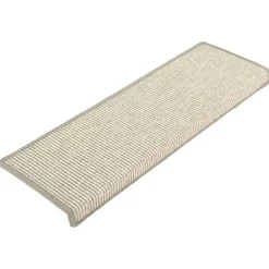 vidaXL trappemåtter 15 stk. 65x21x4 cm sølv rektangulær kant