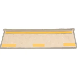 vidaXL trappemåtter 15 stk. 65x21x4 cm sølv rektangulær kant
