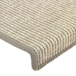 vidaXL trappemåtter 15 stk. 65x21x4 cm sølv rektangulær kant