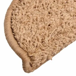 vidaXL trappemåtter 15 stk. 56x17x3 cm beige halvrunde