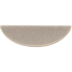 vidaXL trappemåtter 15 stk. 56x17x3 cm sølv halvrund