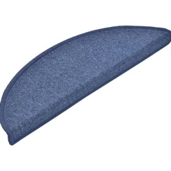 vidaXL trappemåtter 15 stk. 56x17x3 cm blå halvrunde