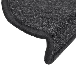 vidaXL trappemåtter 15 stk. 56x17x3 cm antracit halvrund