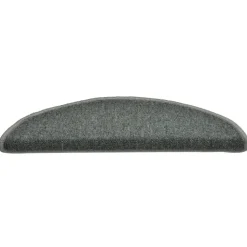 vidaXL trappemåtter 15 stk. 56x17x3 cm mørkegrønne halvrunde