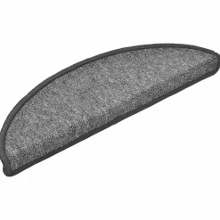 vidaXL trappemåtter 15 stk. 56x17x3 cm mørkegrå halvrunde