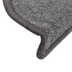 vidaXL trappemåtter 15 stk. 56x17x3 cm mørkegrå halvrunde