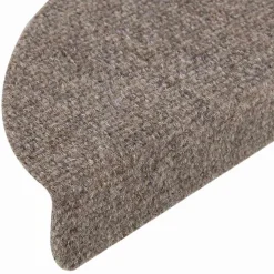 vidaXL trappemåtter selvklæbende 5 stk. 56x17x3 cm beige halvrund