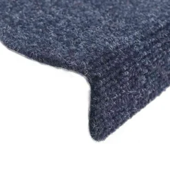 vidaXL trappemåtter selvklæbende 15 stk. 56x17x3 cm blå halvrunde