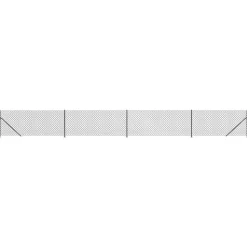 vidaXL trådhegn med flange 0,8x10 m antracitgrå