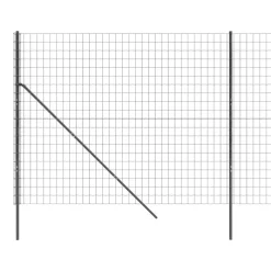 vidaXL trådhegn 1,4x10 m galvaniseret stål antracitgrå