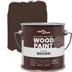 vidaXL Træmaling Brun 2,5 L Vægprint