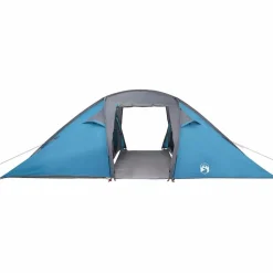 vidaXL Tunnel telt med tag med opbevaring Blå 510 x 240 x 156 cm taft
