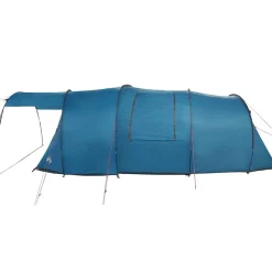 vidaXL Tunnel telt 4-personer med tag Blå og grå 740 x 370 x 220 cm