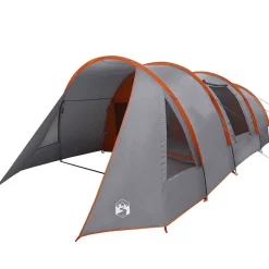 vidaXL Tunnel telt 4-personer med tag Grå og orange 778 x 356 x 210 cm